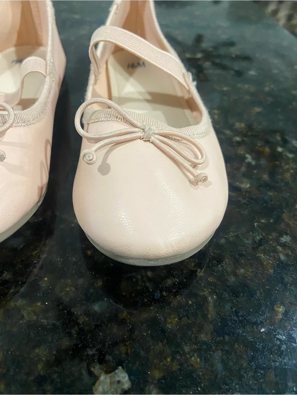 H&M Pale Pink Girls' Mary Jane Ballet Flats with Bow